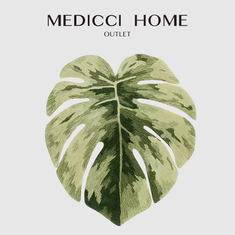 Luxury Lifestyle Hotel - Medicci-Monstera Folhas Shaped Tapete, Tapete de