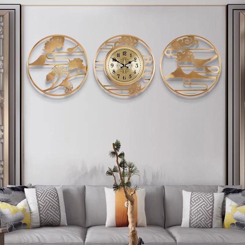 Luxury Lifestyle Aesthetics - Relógio de Parede Redondo Estilo Chinês