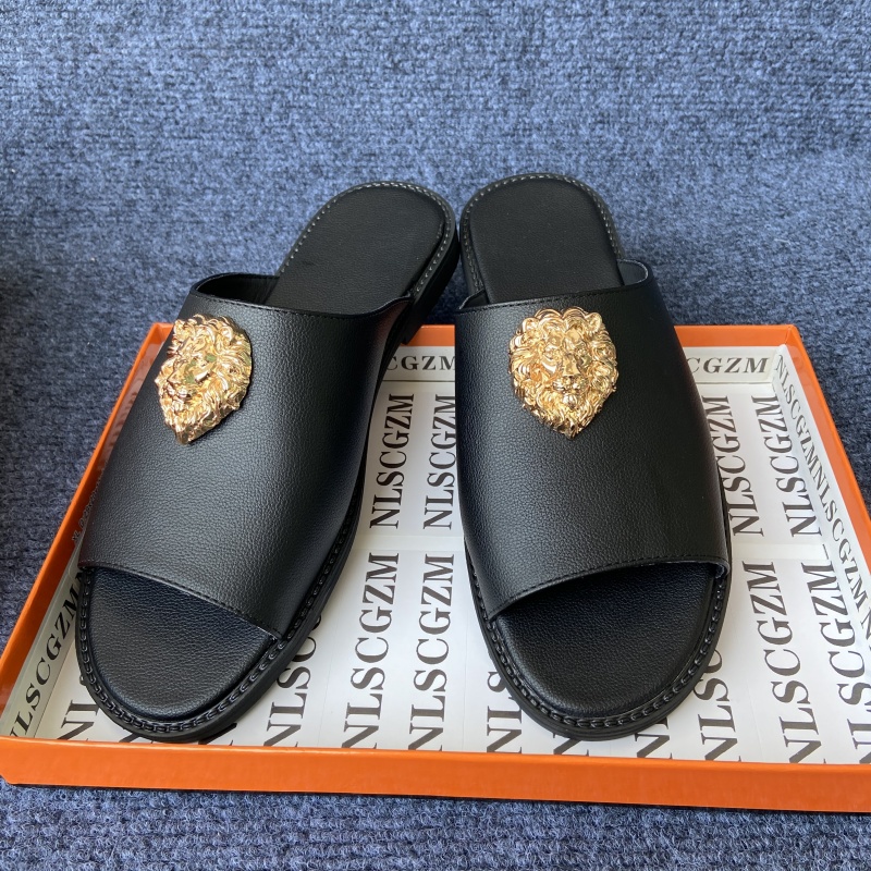 Luxury Lifestyle Men - Sapatos originais marca chinelos pretos para