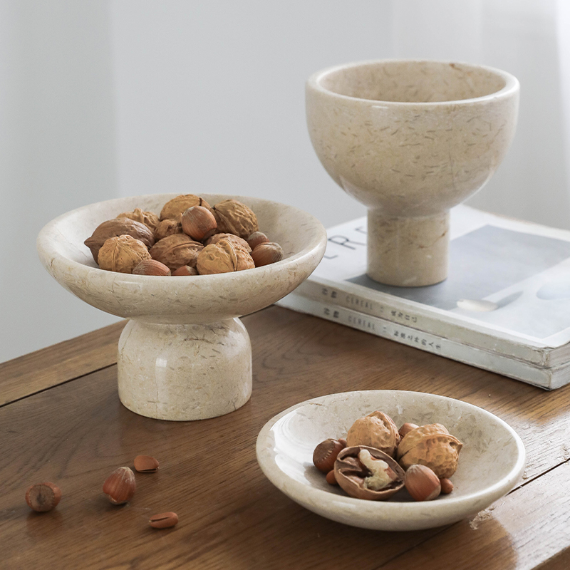 Quiet Luxury Lifestyle - Compota de material de mármore bandeja