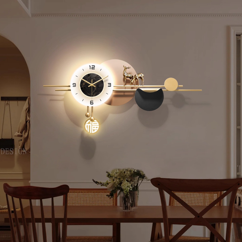 Luxury Lifestyle Aesthetics - Luz de luxo interior relógios parede