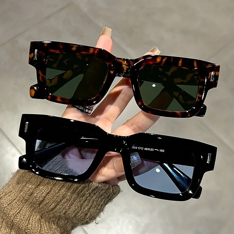Luxury Lifestyle Men - Óculos de Sol Retangulares Luxuosos para