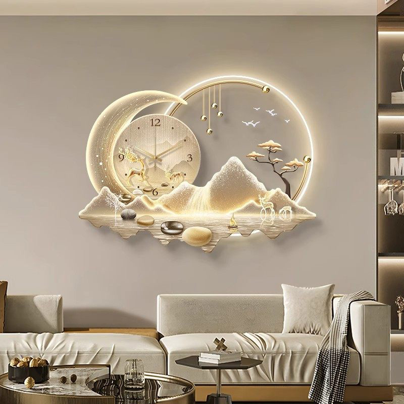 Luxury Lifestyle Aesthetics - Relógio de Parede LED Artístico, Design