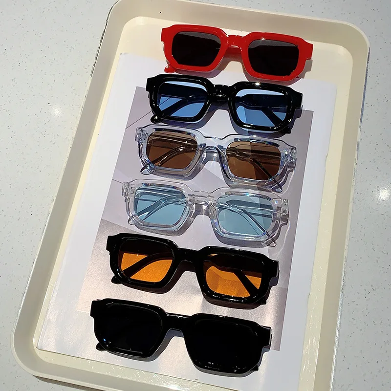 Luxury Lifestyle Men - Óculos de Sol Retangulares Vintage para
