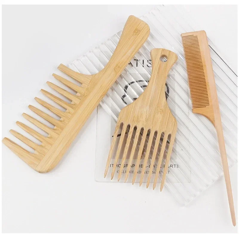 1 pçs pente de cabelo de madei - Bamboo Cutlery Set avaliação e preço