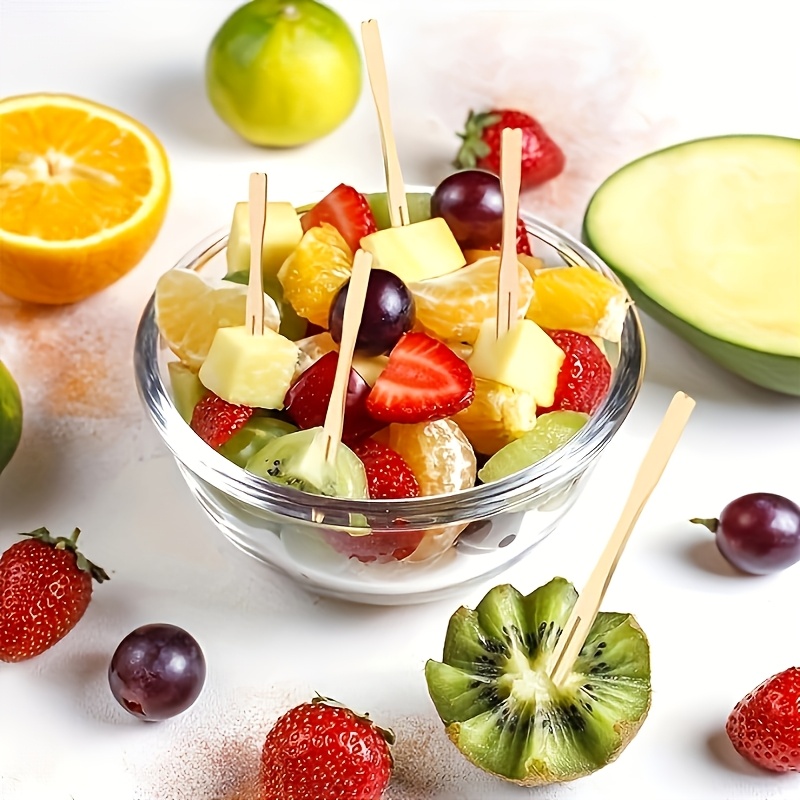 Garfos de frutas de bambu de a - Bamboo Cutlery Set avaliação e preço