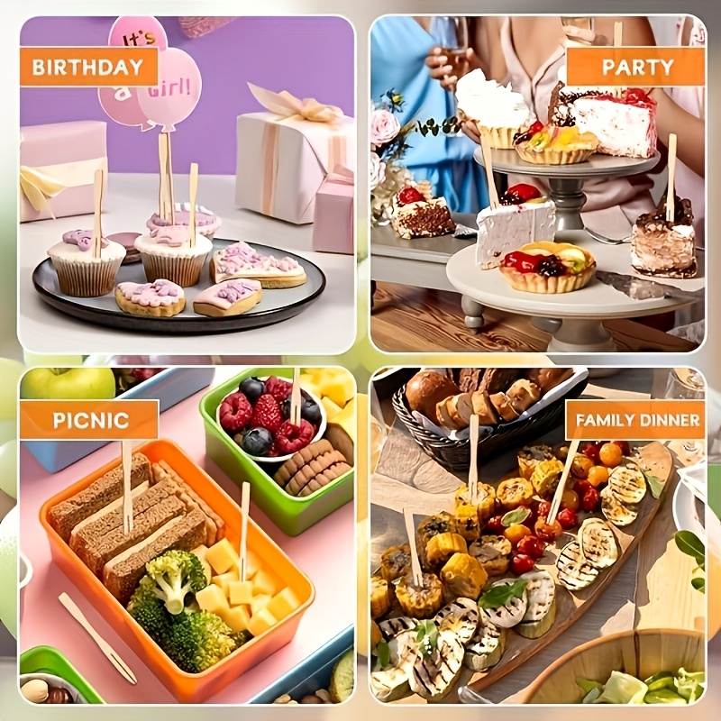 Garfos de frutas de bambu de a - Bamboo Cutlery Set avaliação e preço