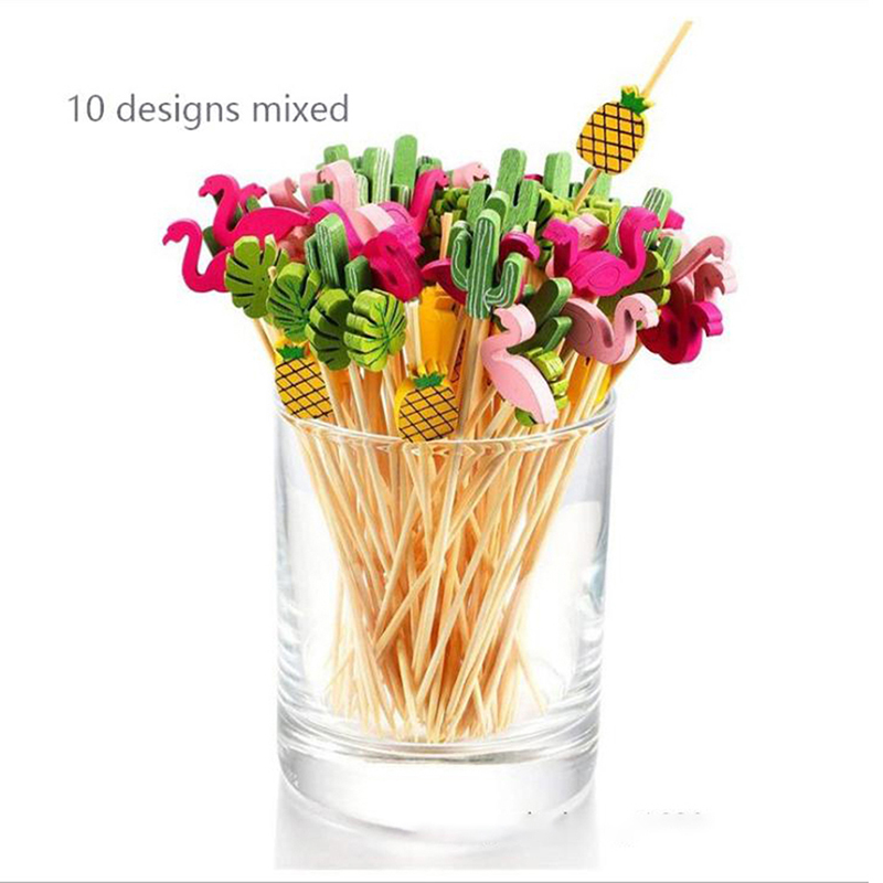 100pcs12cm bambu picareta buff - Bamboo Cutlery Set avaliação e preço