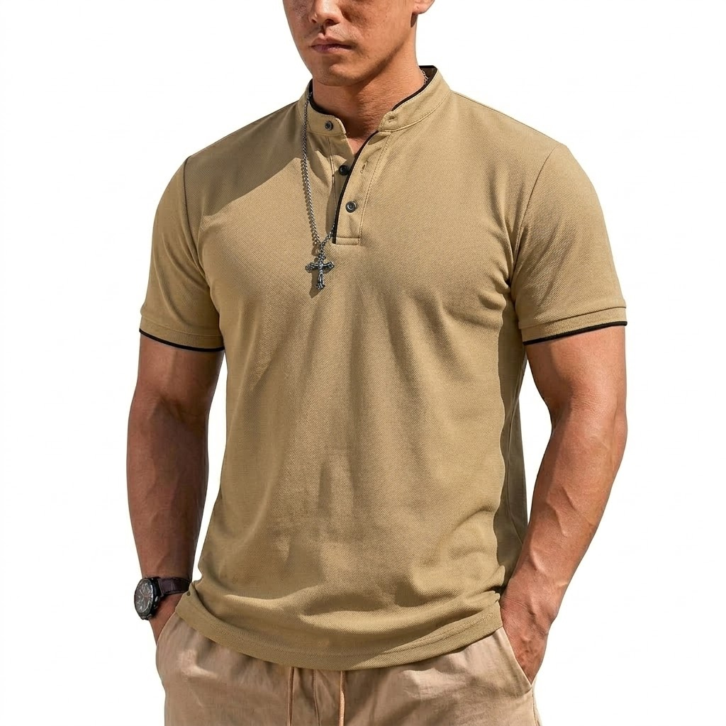 Camisa Henley de Manga Curta p - Luxury Lifestyle Men avaliação e preço