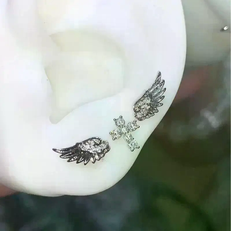 Brincos de Asas de Anjo Cruzad - Luxury Lifestyle Gifts avaliação e preço